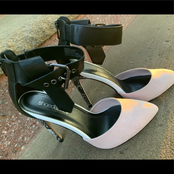 Pink and snake skin print heels - Picture 5 of 6